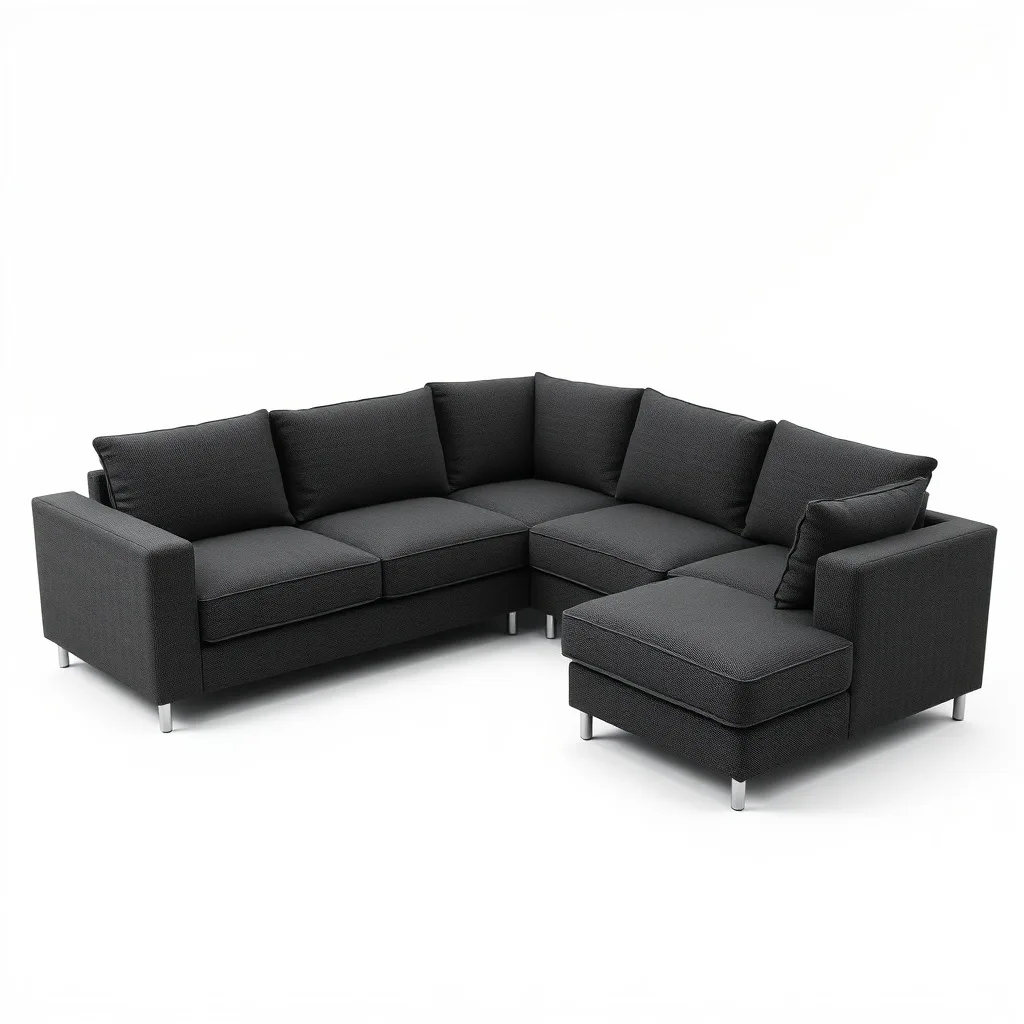 Canapé d'angle modulable gris foncé pour grossiste professionnel